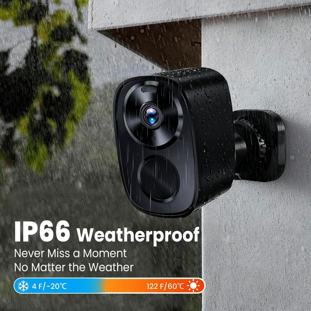 Alt view image 14 of 14 - 2026 Enhanced 2K UHD Security Cameras Wireless Outdoor Free Cloud & SD Storage, Dual-Band WiFi 2.4G/5G, Full-Color Night Vision, 6-Month Battery, Motion Alerts, IP66 Weatherproof, 2-Way Talk