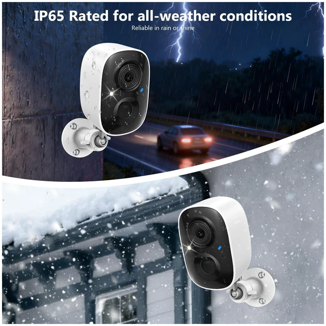 Alt view image 14 of 14 - 2K Security Camera Wireless Outdoor, WiFi Cameras for Home Security | Solar Powered,Motion Detection,Color Night Vision(Spotlight),Instant Alert,2-Way Audio,Siren&SD/Cloud Storage,IP65,2.4GHz