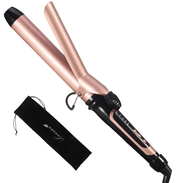 Alt view image 8 of 14 - 1.25 Inch Long Barrel Curling Iron for Medium to Long Hair | 1 1/4 inch Curling iron up to 450F, Worldwide Dual Voltage Curler for Traveling, Waving Style Tool