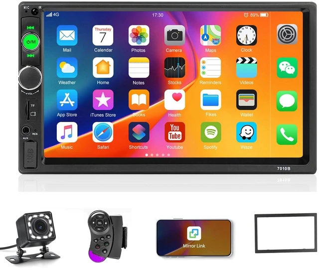 Alt view image 8 of 14 - Double Din Car Stereo 7 Touch Screen Car Radio with Bluetooth Backup Camera FM Radio Receiver USB AUX Auto radio TF Card Input Audio Video MP5 MP4 MP3 Player Car Multimedia Player Support Mirror Link