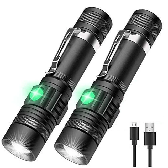 Alt view image 8 of 14 - LED Tactical Flashlight Rechargeable 2000lm, Super Bright LED | IPX6 Waterproof FlashlightD, Zoomable, Pocket-size Small LED Flashlight for Hiking, Camping, Emergency