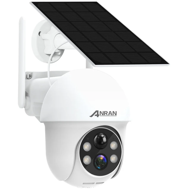 Alt view image 8 of 14 - Security Camera Wireless Outdoor, 2K Solar Outdoor Camera with 360° View, Smart Siren, Spotlights, Color Night Vision, PIR Human Detection, Pan Tilt Control, 2-Way Talk, IP65, Q1 White