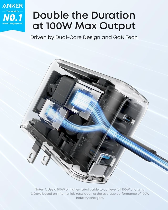 Alt view image 9 of 14 - 100W Max USB C Charger, 3-Port GaN Phone Charger with Smart Display | Ultra-Compact Fast Laptop Charger with Touch Control for iPhone 17 Series,iPad,MacBook Pro/Air(Include Cable,Non-Battery)
