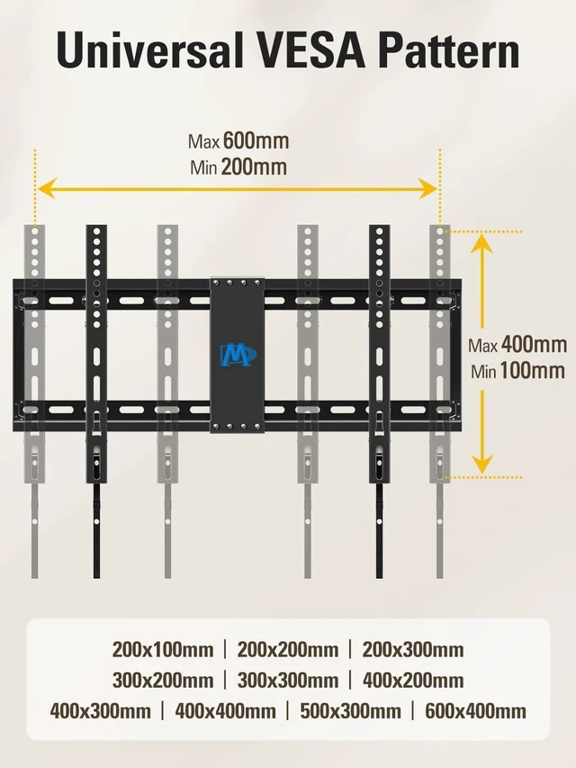 Alt view image 13 of 14 - Tilting TV Wall Mount for Most 37-90 Inch TVs up to 132lbs | Low Profile TV Mount Fits 16", 18", 24" Studs, Max VESA 600x400mm, Wall Mount TV Bracket with Quick Lock & Release, MD2268-LK
