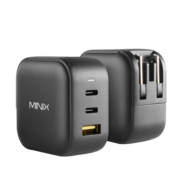 Alt view image 9 of 14 - 66W Turbo 3-Port GaN Travel Wall Charger USB C Fast Power Adapter | Foldable Plug (2x USB-C, 1x USB-A) Compatible with MacBook Pro Air, iPad Pro, iPhone 17/16/15/13, Galaxy S25 (US/UK/EU Plugs)