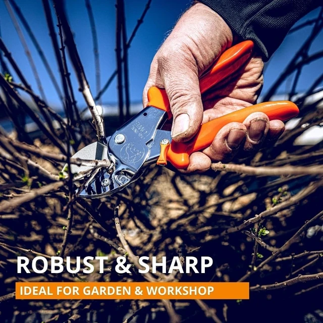 Alt view image 8 of 12 - Professional Anvil Pruner Garden Tools 1.104 | Robust & Sharp Hedge Trimmer | Use As Pruners, Garden Shears, Heavy Duty Handheld, Pruning Shears for Gardening | Made in Germany