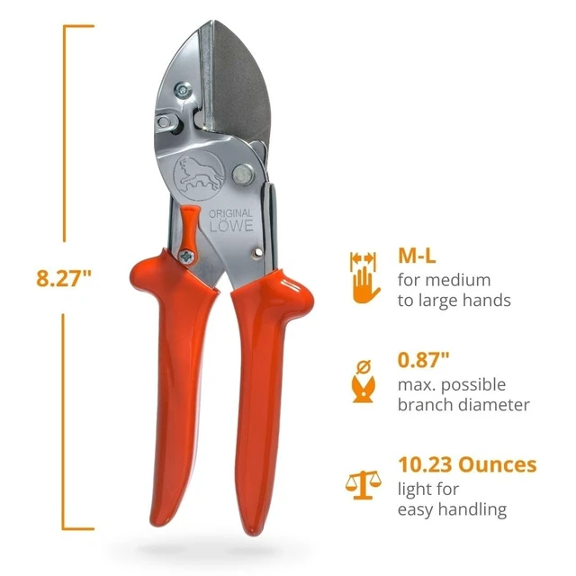 Alt view image 12 of 12 - Professional Anvil Pruner Garden Tools 1.104 | Robust & Sharp Hedge Trimmer | Use As Pruners, Garden Shears, Heavy Duty Handheld, Pruning Shears for Gardening | Made in Germany