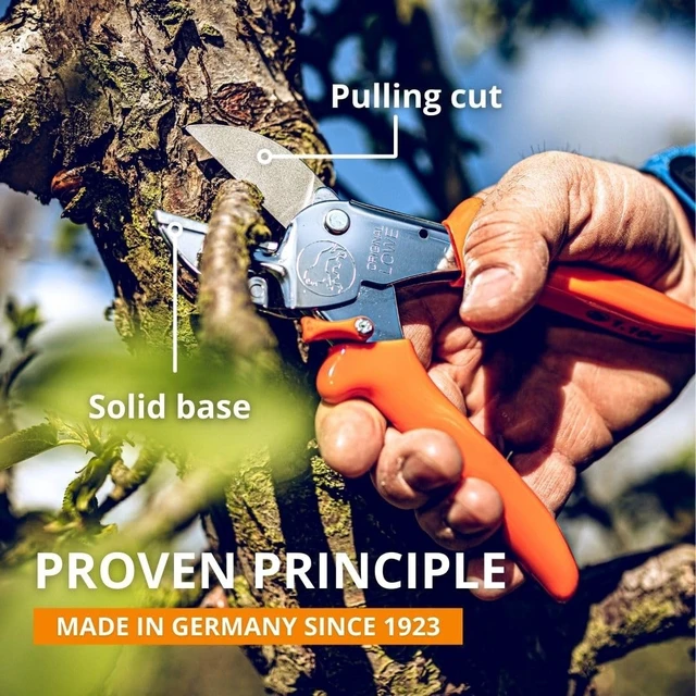 Alt view image 10 of 12 - Professional Anvil Pruner Garden Tools 1.104 | Robust & Sharp Hedge Trimmer | Use As Pruners, Garden Shears, Heavy Duty Handheld, Pruning Shears for Gardening | Made in Germany