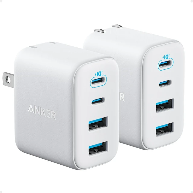 Alt view image 7 of 12 - USB C Charger Block, 50W Max Output Type C Charger Fast Charging | 2 USB C and 2 USB A, for iPhone 17/17 Pro Max/16 Series, MacBook, iPad, Pixel, Galaxy, Apple Watch and More (2-Pack, White)