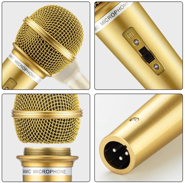 Alt view image 13 of 14 - 8PCS Fake Microphone Prop - Realistic Plastic Mic Set, Gold | Eye-catching Prop for Cosplay, Anime Conventions, Dress-up and Halloween, Lightweight Plastic with Realistic Details