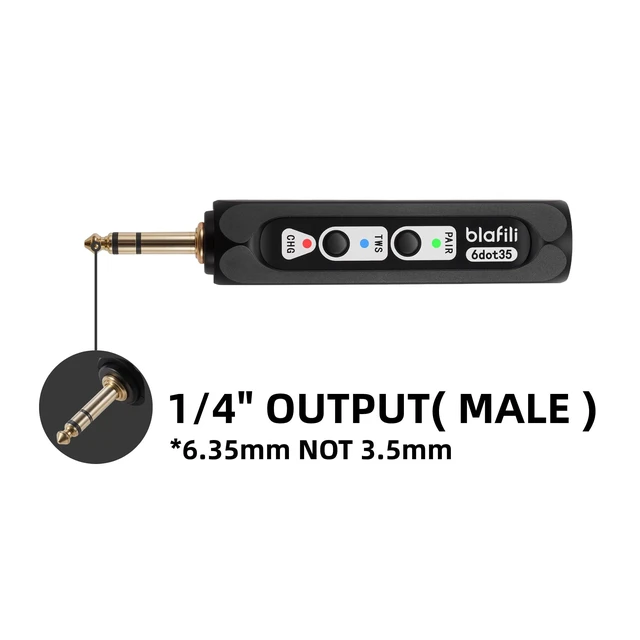 Alt view image 10 of 14 - 6dot35 Bluetooth Receiver with 1/4" TRS 6.35mm Output for Mixers | For PA/DJ/Amps, aptX HD & Low Latency, AAC/SBC, TWS Stereo Requires 2 Units, 10+ Hour Rechargeable Battery