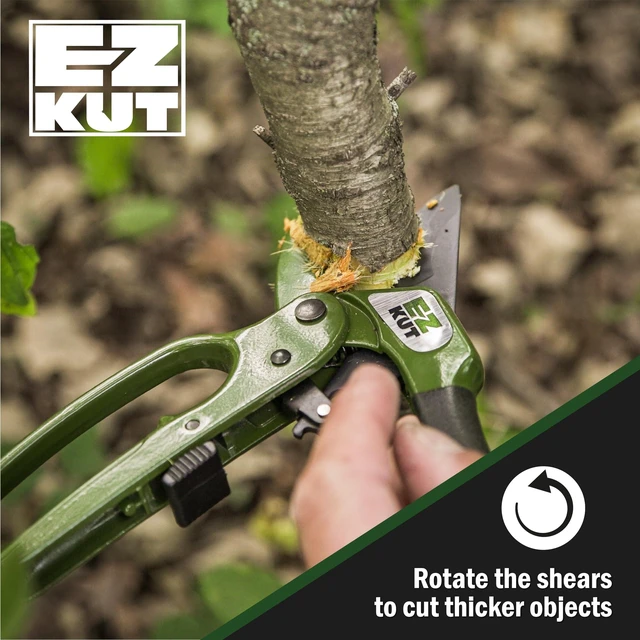 Alt view image 13 of 14 - Heavy Duty Pruning Shears Green - with Ratcheting Action Great Garden Hand Tool Clippers Gardening pruners arthritis tools Ratcheting Anvil Hand Pruner Pruning Shears Heavy Duty Since 1988