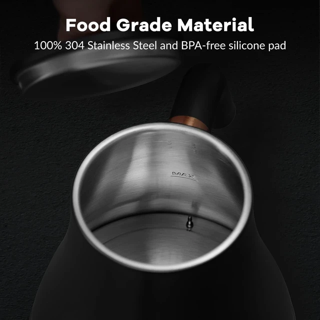 Alt view image 14 of 14 - Electric Kettle Gooseneck Pour Over Kettle ±1 Temperature Control Quick Heating Water Boiler for Coffee & Tea & Formula Auto Shut Off Tea Kettle 1200 Watt, 0.8L, Matt Black, Barista Edition