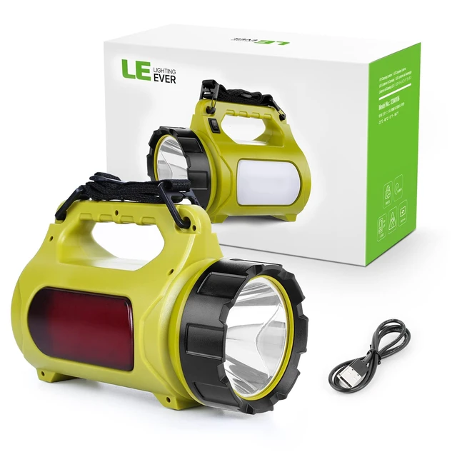 Alt view image 14 of 14 - LE Rechargeable LED Lantern, Camping Essentials, 1000LM, 5 Light Modes, IPX4 Waterproof, 3600mAh, Lantern Flashlight for Hurricane Emergency, Hiking, Home and More, USB Cable Included