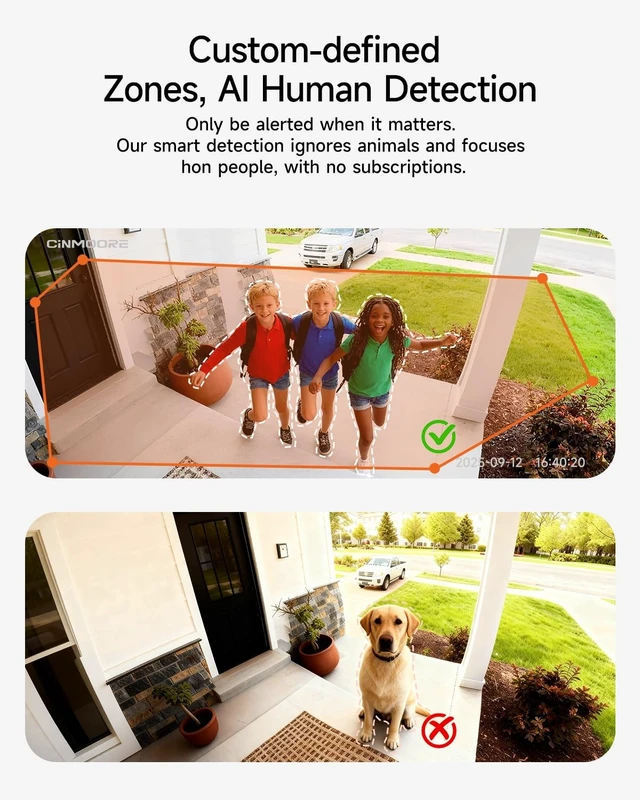 Alt view image 14 of 14 - 2 Pack 2.5K Security Camera Wireless Outdoor, 2.4G WiFi Battery Powered Outdoor Camera, Magnetic Mount Cameras for Home Security, Color Night Vision, Spotlight, Siren Alarm, 2-Way Talk