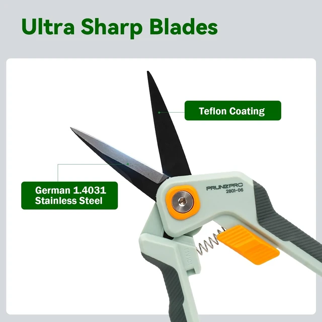 Alt view image 13 of 14 - Pruning Shears Gardening Scissors Set Professional Hand Pruner Sharp Stainless Steel Blade Garden Scissors Plant Flower Garden Clipper