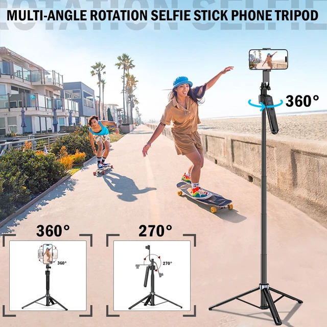 Alt view image 11 of 12 - Auto Face Tracking Tripod 360 Rotation with Stand,Android and iPhone Tripod Holder with Remote and Gesture Control, No App,Built-in Tracking Camera Selfie Stick for Vlog Video Recording Tiktok
