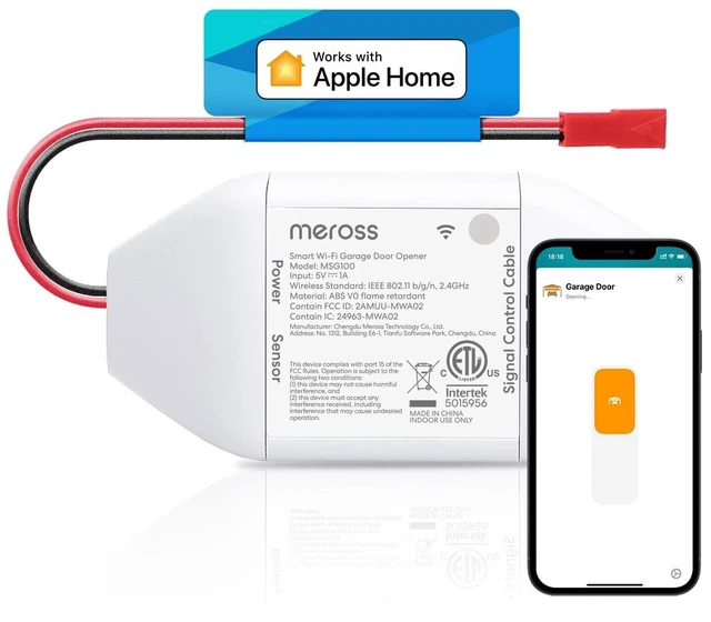Alt view image 8 of 14 - Smart Garage Door Opener Remote Work with HomeKit, Alexa and Google | Compatible with CarPlay, Siri and SmartThings, App and Voice Control, Auto Close, Easy to Install, No Hub Needed, MSG100HK