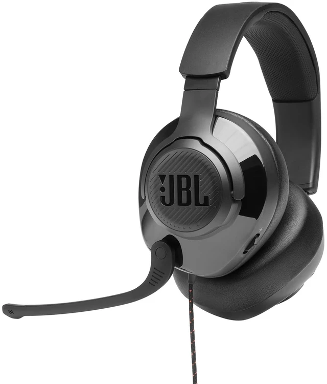 Alt view image 8 of 14 - Quantum 200 - Wired over-ear gaming headset with Voice focus directional flip-up mic and memory foam ear cushions (Black)