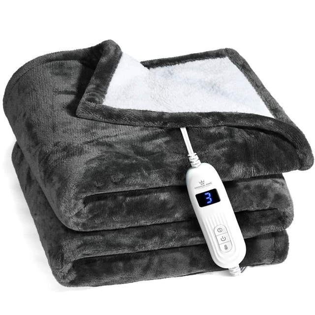 Alt view image 8 of 14 - Heated Blanket, Machine Washable Extremely Soft & Comfortable Electric Blanket Throw Fast Heating with Hand Controller 10 Heating Settings & auto Shut-Off (Gray, 50 x 60)