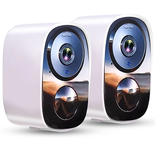 Alt view image 8 of 14 - 2026 Upgraded 2K Security Cameras Wireless Outdoor (2 Pack), Free Cloud Storage, Long Battery Life, AI Motion Detection, Spotlight & Siren, Waterproof, WiFi Surveillance Outdoor Camera with 2-Way Talk