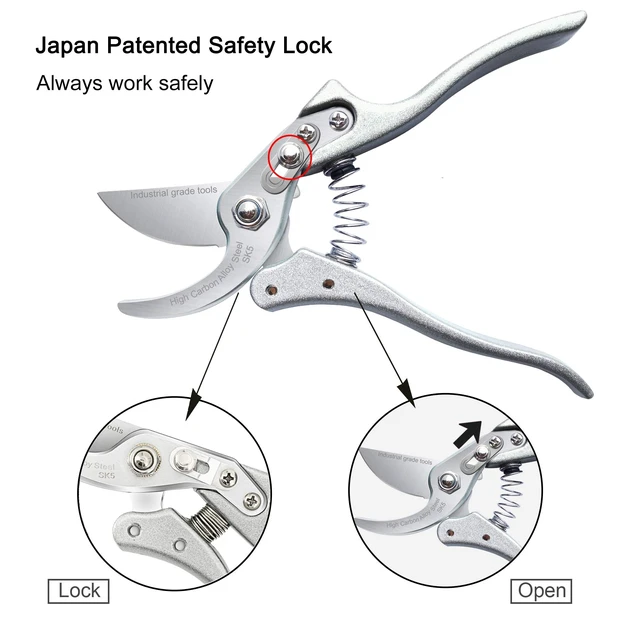 Alt view image 12 of 14 - 8.1" Pruning Shears, Made in Japan, Garden Scissors & Clippers, TP-1 | 1" Cut Capacity, Heavy-Duty Bypass Pruning Shears for Gardening, Japanese Hand Pruners Loppers with Ergonomic Comfort Handles