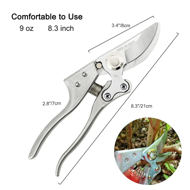 Alt view image 11 of 14 - 8.1" Pruning Shears, Made in Japan, Garden Scissors & Clippers, TP-1 | 1" Cut Capacity, Heavy-Duty Bypass Pruning Shears for Gardening, Japanese Hand Pruners Loppers with Ergonomic Comfort Handles