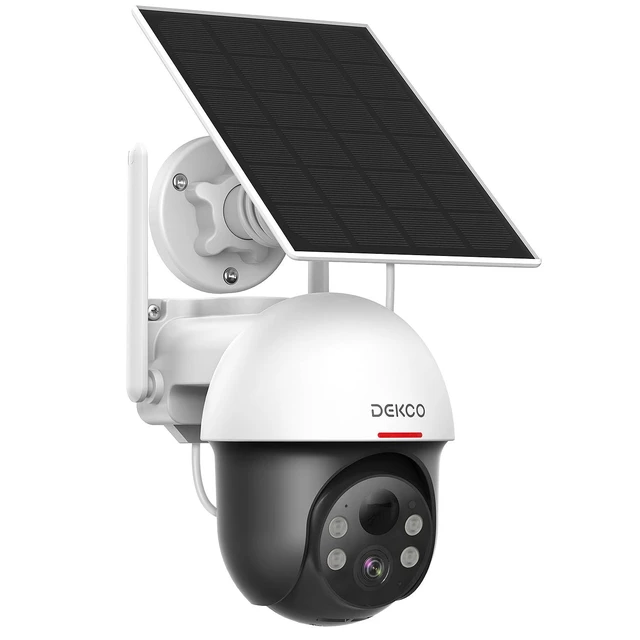 Alt view image 8 of 14 - Solar Security Camera Outdoor Wireless, True 2K, Panoramic PTZ | Panoramic Pan Tilt Zoom, 360° Coverage, Motion Auto Tracking, True 2K HD Night Vision, Spotlight & Sound Alarm, 2-Way Talk