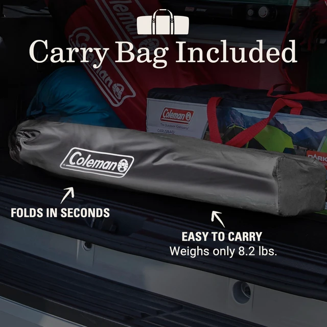Alt view image 11 of 14 - Portable Camping Chair with 4-Can Cooler, Cushioned Seat & Back with Side Pockets & Cup Holder, Carry Bag Included, Great for Camping, Tailgating, Firepits, Patio, & More
