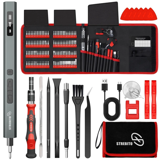 Alt view image 8 of 14 - 144-Piece Upgraded Electric Screwdriver | Max 0.7 N.m, 120 Magnetic Bits, 5-gear Torque Adjustment, Precision Screwdriver Set, Repair Tool Kit for Electronics and PC