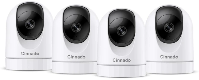 Alt view image 8 of 14 - 2K Home Security Cameras Indoor with 2.4GHz Wi-Fi & Siren, D1 4Pack | 360° Auto Tracking for Pets/Nanny/Baby/Dog, 2-Way Audio, 24/7 SD Card Storage, Cloud Storage, Works with Alexa & Google Home