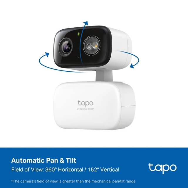 Alt view image 10 of 14 - 2K Indoor/Outdoor Pan/Tilt Wired Security Camera, C216(2-Pack) | Baby Monitor, Person & Baby Cry Detection, 360° Motion Tracking, Color Night Vision, Subscription-Free Local Storage or Cloud