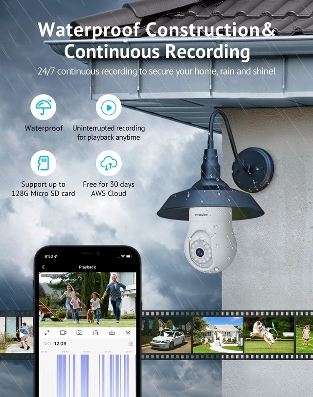 Alt view image 11 of 14 - 4MP Bulb Security Camera 2.4GHz,360° 2K Security Cameras Wireless Outdoor Indoor Full Color Day and Night, Motion Detection, Audible Alarm, Easy Installation, Compatible with Alexa (2 Pack)