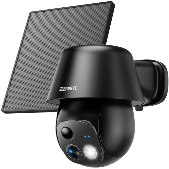Alt view image 8 of 14 - Solar Security Cameras Wireless Outdoor, 2K Pan/Tilt 360° View Solar/Battery Powered WiFi Cameras for Home Security with AI Motion Detection, Spotlight, 2-Way Audio, Siren, IP65, SD/Cloud Storage