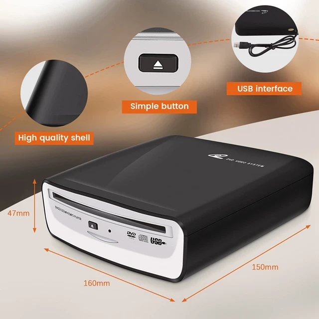 Alt view image 13 of 14 - External Portable CD Player for Car USB Car CD Player | For Car Android Navigation, Plug and Play, Android Version 4.4 and Above,for Car,desktops, laptops and Android smart TVs.