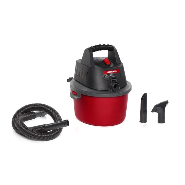 Alt view image 8 of 14 - CMXEVBE17250 2.5 Gallon 2.5 Peak HP Wet Dry Shop Vacuum | Portable Wet and Dry Vac with Filter Bag, Hose and Attachments for Cleaning in the Home