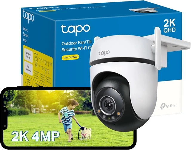 Alt view image 8 of 14 - 2K QHD Outdoor Pan/Tilt Wi-Fi Security Camera, 360° View, Motion Tracking, Color Night Vision, Free Person/Vehicle/Motion Detection, Cloud & SD Card Storage, 24/7 Recording, Tapo C520WS
