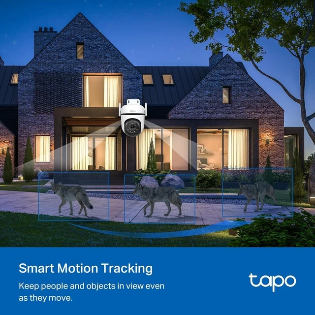 Alt view image 12 of 14 - 2K QHD Outdoor Pan/Tilt Wi-Fi Security Camera, 360° View, Motion Tracking, Color Night Vision, Free Person/Vehicle/Motion Detection, Cloud & SD Card Storage, 24/7 Recording, Tapo C520WS