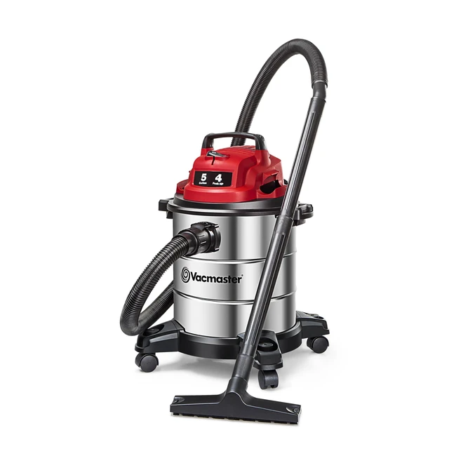 Alt view image 8 of 14 - VOC508S 1101 5-Gal 4 Peak HP Stainless Steel Wet/Dry Vac Red