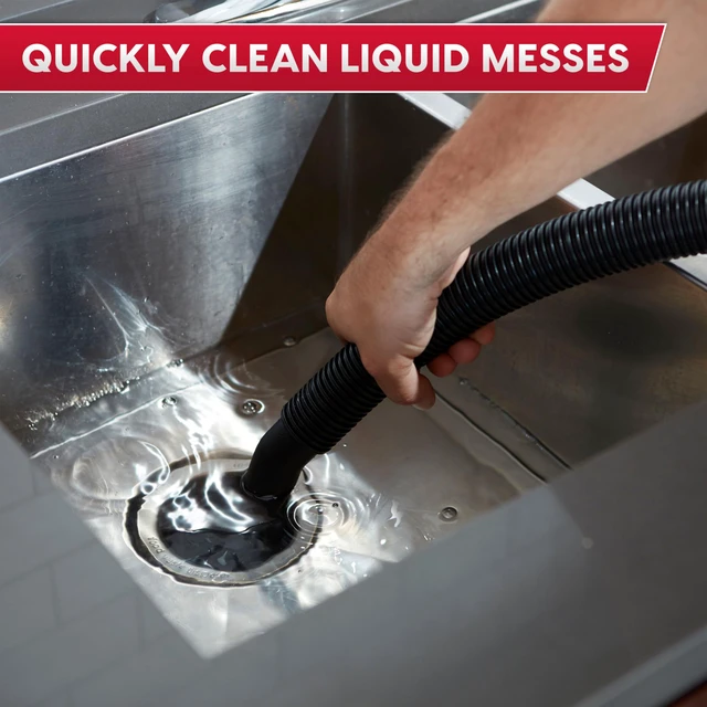 Alt view image 12 of 14 - VOC508S 1101 5-Gal 4 Peak HP Stainless Steel Wet/Dry Vac Red