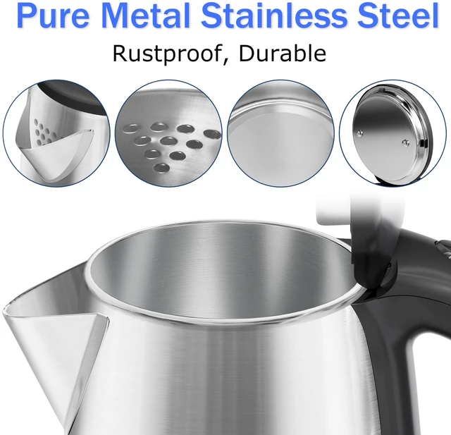Alt view image 13 of 14 - 2.5L Large Electric Kettle, BPA-Free Stainless Steel Water Kettle | Fast Boil Electric Tea Kettle, Auto Shut-Off & Boil-Dry Protection, 10-12 Cups, Large Capacity for Family Use