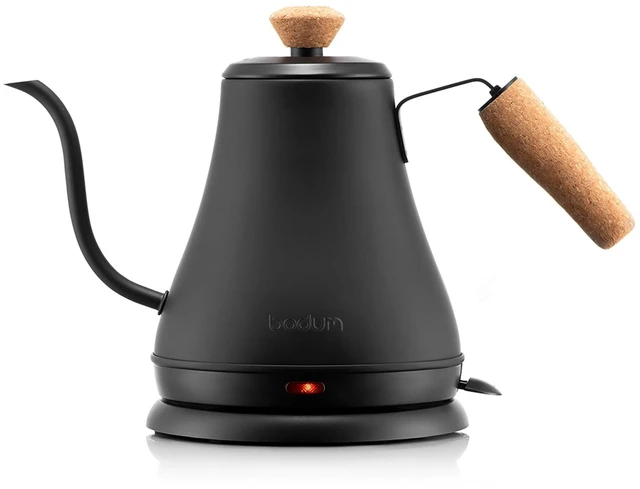 Alt view image 8 of 14 - 27oz Bistro Gooseneck Electric Water Kettle, Pour Over Coffee & Tea, Stainless Steel, Matte Black