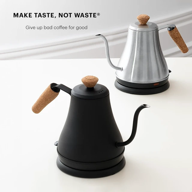 Alt view image 14 of 14 - 27oz Bistro Gooseneck Electric Water Kettle, Pour Over Coffee & Tea, Stainless Steel, Matte Black