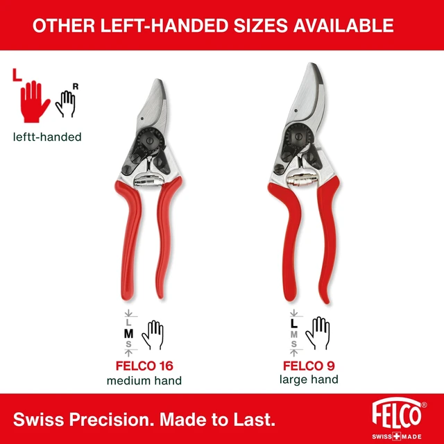 Alt view image 12 of 12 - F5 Pruning Shears 8.9" All Steel Large Swiss-Made Garden Clippers| Hand Pruners for Garden & Landscape | Garden Tool Cutter with Precision Bypass Blade, Forged Aluminum Body, Replaceable Parts
