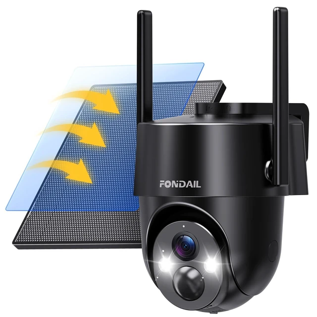 Alt view image 8 of 14 - Solar Security Cameras Wireless Outdoor, 2K 360° View WiFi 3MP Security Cam | 2K Solar Powered Camera 3MP WiFi Security Camera for Home with Color Night Vision, PIR Detection, 2-Way Audi