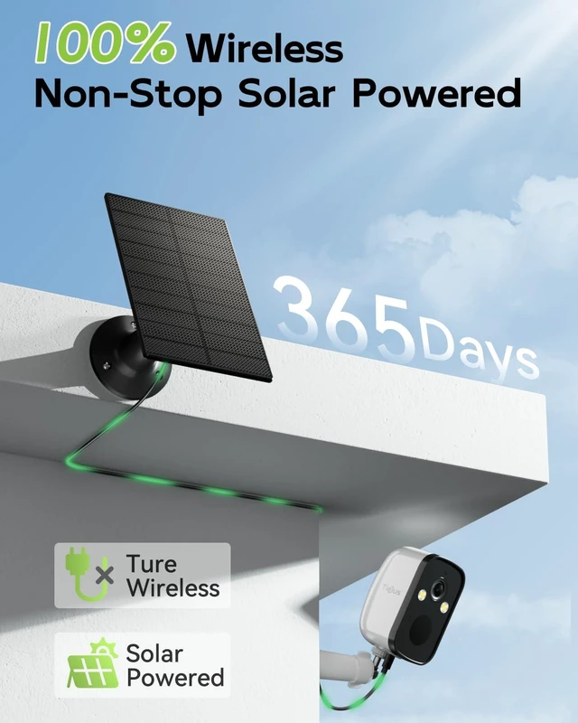 Alt view image 9 of 14 - 2-Pack 2K 5G Solar Security Cameras Wireless Outdoor for Home | 2-Pack Home Security Camera, 100% Wire-Free Installation, 2-Way Real-Time Talk, Instant App Notifications, All-Weather Usages