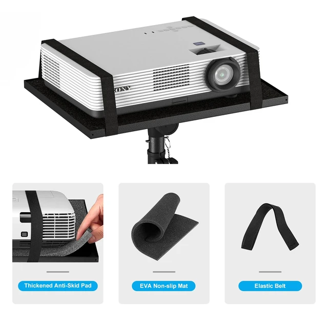 Alt view image 12 of 14 - Projector Stand Tripod Laptop Stands Height Adjustable | from 23.5" to 46.5" with Gooseneck Phone Holder, Floor for Office, Home, Stage, Studio, Outdoor, DJ Racks Holder Mount
