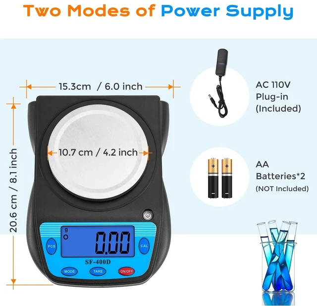 Alt view image 13 of 14 - Digital Lab Scale 600g x 0.01g Precision Electronic Scale LCD Display Analytical Balance Jewelry Scale Scientific Scale 0.01g Accuracy