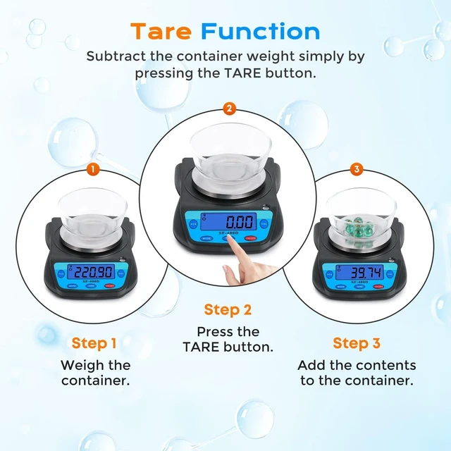 Alt view image 12 of 14 - Digital Lab Scale 600g x 0.01g Precision Electronic Scale LCD Display Analytical Balance Jewelry Scale Scientific Scale 0.01g Accuracy