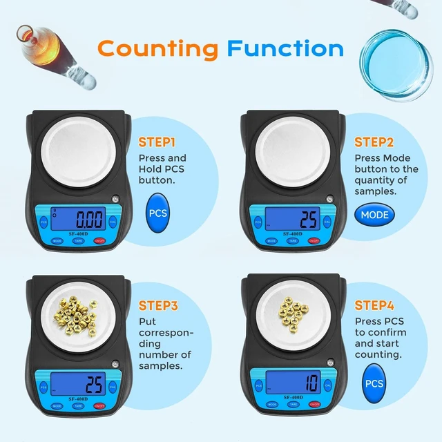 Alt view image 11 of 14 - Digital Lab Scale 600g x 0.01g Precision Electronic Scale LCD Display Analytical Balance Jewelry Scale Scientific Scale 0.01g Accuracy